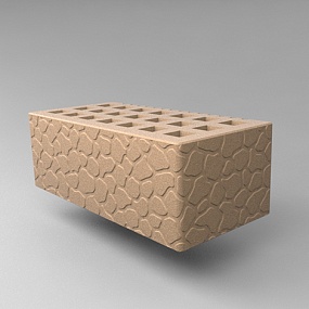 Кирпич облицовочный пустотелый полуторный Бежевый Черепаха М-150, М-175 СЗЛК