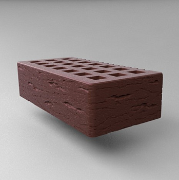 Кирпич облицовочный пустотелый одинарный Коричневый Ольха-3 М-150, М-175 СЗЛК