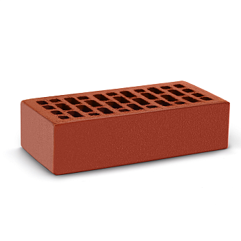 Кирпич облицовочный пустотелый одинарный Красный M-150/100 (УС) КС-Керамик