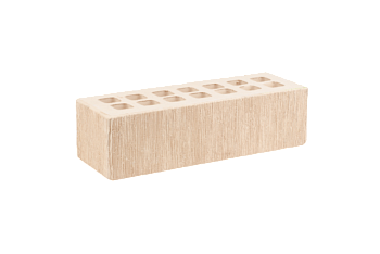 Кирпич облицовочный пустотелый евро Слоновая Кость Бархат 0,7НФ М-200 (660) ЖКЗ