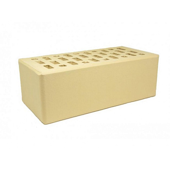 Кирпич облицовочный пустотелый полуторный Слоновая Кость M-150 С1 (384)