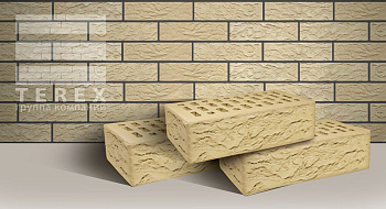 Кирпич облицовочный пустотелый одинарный Слоновая Кость Кантри М-175 TEREX (480)
