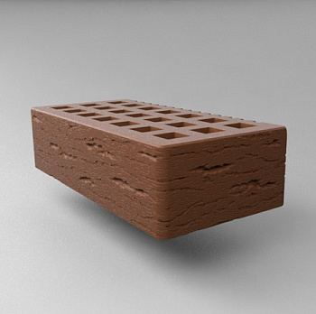 Кирпич облицовочный пустотелый одинарный Какао Ольха-3 М-150, М-175 СЗЛК