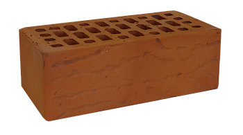 Кирпич облицовочный пустотелый полуторный Красный Кора дуба M-150-250 (352)