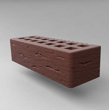 Кирпич облицовочный пустотелый евро Шоколад Ольха-3 M-150, M-175 СЗЛК