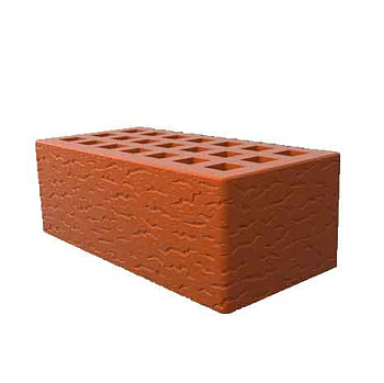 Кирпич облицовочный пустотелый полуторный Красный Кора дуба М-150, М-175 СЗЛК