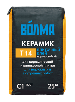 Клей плиточный Волма "Керамик", 25 кг / 56 шт/под