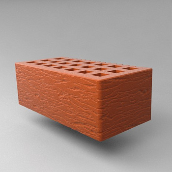 Кирпич облицовочный пустотелый полуторный Красный Ольха-1 М-150, М-175 СЗЛК