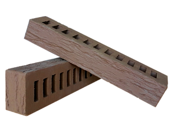 Кирпич керамический пустотелый евро Коричневый Rock 0,75НФ (ригельный) М-200 (570)