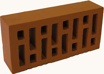 Кирпич рядовой пустотелый одинарный Красный М-125 (480) ПКЗ