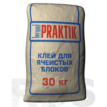 Клей для ячеистых блоков Bergauf Praktik 30кг / 48шт/под