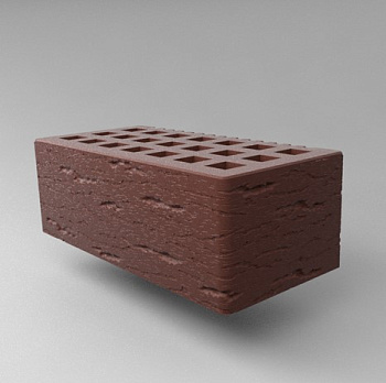 Кирпич облицовочный пустотелый полуторный Шоколад Ольха-3 М-150, М-175 СЗЛК