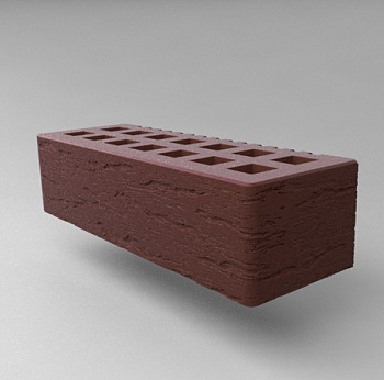 Кирпич облицовочный пустотелый евро Коричневый Ольха-2 M-150, M-175 СЗЛК