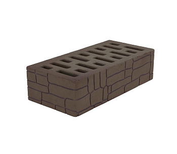 Кирпич облицовочный пустотелый одинарный Шоколад Крокодиловая кожа М-125-150 (420) АСПК