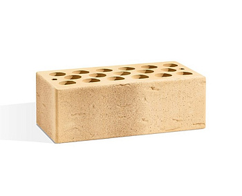 Кирпич облицовочный пустотелый полуторный Солома Сахара Рустик 2 М-150 С1 (288)