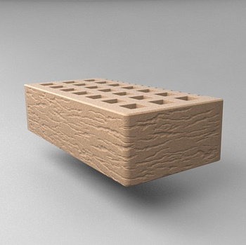 Кирпич облицовочный пустотелый одинарный Бежевый Ольха-1 М-150, М-175 СЗЛК