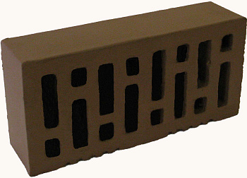 Кирпич облицовочный пустотелый одинарный Коричневый M-125 (480)