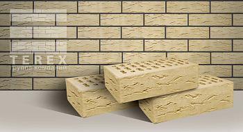 Кирпич облицовочный пустотелый одинарный Сахара Рустик М-175 TEREX (480)