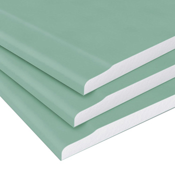 Гипсокартон влагостойкий ГКЛВ 2500х1200х12,5мм Волма / 50 шт/под