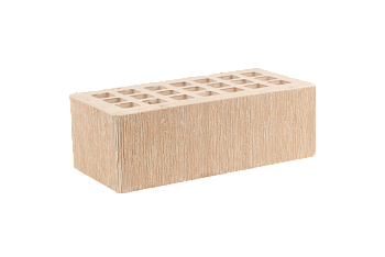 Кирпич облицовочный пустотелый полуторный Слоновая Кость Бархат M-200 (352) ЖКЗ