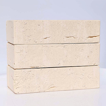 Кирпич печной облицовочный полнотелый одинарный Санторини Белый М-300/100 КС-Керамик