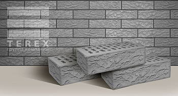 Кирпич облицовочный пустотелый одинарный Серый Кантри М-175-200 TEREX (480)