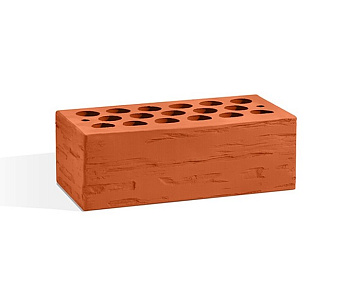 Кирпич облицовочный пустотелый полуторный Красный Дикий Камень М-150 С1 (288)